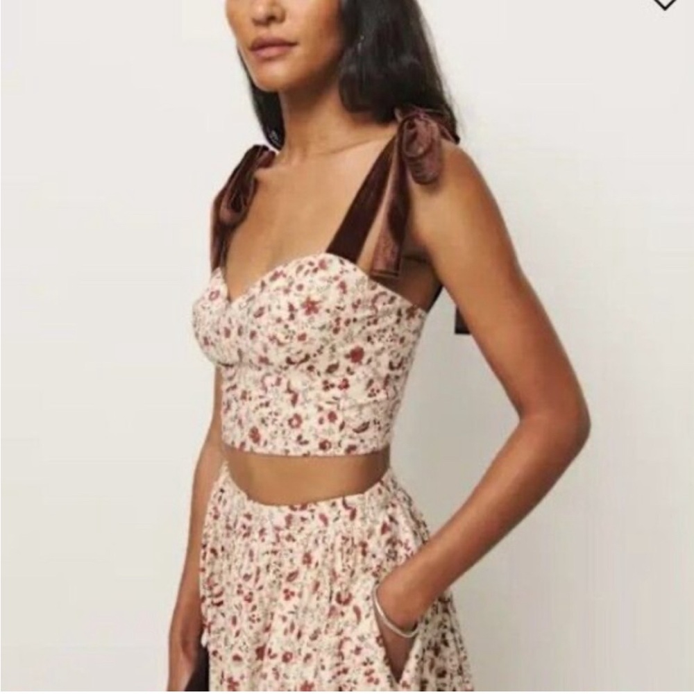 Reformation x Kacey Musgraves Magnolia Corset Top Womens 8 Cottagecore Rustic
